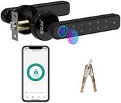 ERAY Smart Door Lock, 4 in 1 Keyless Entry Door Knob with Bluetooth APP, Fingerprint, Keypad Code, Keys, Interior Security Lock Set for Home Hotel Apartment