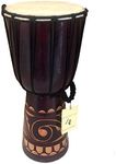 Djembe Drum African Bongo Drum Hand Drum LARGE SIZE 16" High - Jive® Brand - PROFESSIONAL SOUND/QUALITY - Carved