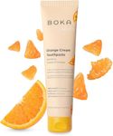 Boka Fluoride Free Toothpaste- Nano Hydroxyapatite, Remineralizing, Sensitive Teeth, Whitening- Dentist Recommended for Adult, Kids Oral Care- Orange Cream Flavor, 4oz (113g) 1Pk - US Manufactured