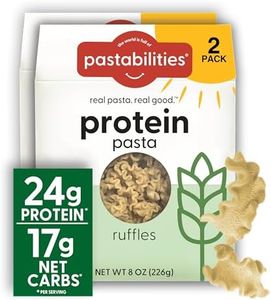 Pastabilities, Protein Pasta, Ruffles - 24g Protein & Low 12g Net Carb - High Protein, Delicious Taste & Texture Non-GMO Plant-Based Pasta, Keto Friendly, Vegan (8 Ounce, 2 Pack)