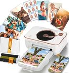 CP6000 4x6 Photo Printer with 20 Sheets & 1 Ribbon, Full-Color Thermal Dye Sublimation Wi-Fi Printing, Portable Instant Picture Printer for iPhone/Android, AR Video, Fun App, Home Use, White