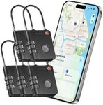 KeySmart SmartLock Tracking Luggage Locks TSA Approved - Compatible with Apple Find My App, Bluetooth GPS Tracker, Water Resistant, Lock Your Suitcases and Keep Track of it (5 Pack)