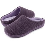 RockDove Women's Original Two-Tone Memory Foam Slipper, Size 9-10 US Women, Purple