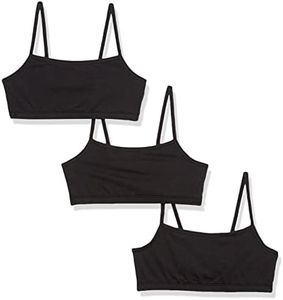 Hanes Womens String Bralette Pack,Cotton Bralette, 3-Pack, Black/Black/Black, XX-Large