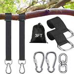 Werflyto Safe Tree Swing Hanging Straps Kit, 3FT/10FT/15FT/20FT, Heavy Duty Holds 5500LBS Extra Long Adjustable Tree Swing Straps, Easy & Fast Way to Hang Any Swing or Hammock(3 FT)