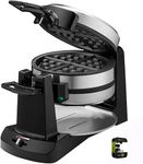 Cuisinart WAF-F40 Double Flip Belgian Waffle Maker Black/Stainless Bundle with 1 YR CPS Enhanced Protection Pack