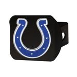 FANMATS 22568 NFL - Indianapolis Colts Blue Type III Black Metal Hitch Cover with 3D Color Emblem