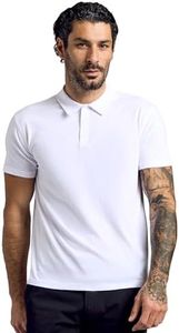 True Classic Novelty Polo Shirts for Men – Mens Polo Shirts Short Sleeve Cotton, Pack of 1, White, L