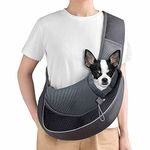 Pet Sling Carrier Bag Dog Cat Hand-Free Sling Carrier Shoulder Bag Breathable Mesh Pet Puppy Travel Bag Handbag Adjustable Shoulder Strap Pet Tote Bag For Small Dog Cat Puppy Outdoor Walking Travel