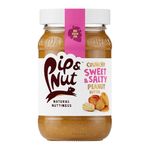 Pip & Nut - Sweet & Salty Crunchy Peanut Butter (6 x 300g) |No Palm Oil, Natural, Vegan, Single Origin Hi-Oleic Peanuts