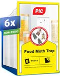 PIC Pantry Moth Trap - 6x Food Moth Traps, Odour-Free, Insecticide-Free, Kitchen Sticky traps for detecting food moth infestations