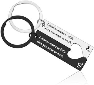 Anniversary Keychain for Boyfriend Girlfriend Couple Keychain Set for Him Her Long Distance Relationship Gift His and Hers Gift Going Away Gift for Couple Valentines Birthday Gift for Husband Wife