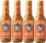 Melinda’s Scotch Bonnet Hot Sauce - Gourmet Scotch Bonnet Pepper Sauce - Made with Scotch Bonnet Peppers, Carrots, Papaya & Lime Juice - Keto, Kosher, Vegan, Gluten Free Hot Sauce - 5oz, 4 Pack