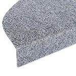 casa pura Stair Carpet Pads - Stair Treads | Adhesive Stair Pads | Non-Slip Stair Covers | Durable Polypropylene edging | Grey, 15 Piece Set (23 x 65 cm)