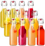 12 Pack 8oz Flip Top Glass Bottles,