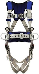 3M DBI-Sala ExoFit X100 Comfort Construction Positioning Safety Harness, OSHA, ANSI, 3 D-Ring Connections, Tongue Leg Buckles, Quick Connect Chest Buckle, 1401111, Medium