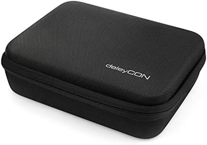 deleyCON Tasca Hardcase per GoPro Action Camera & Accessori Robusto Resistente Protezione Dalla Polvere Protezione Dagli Urti per GoPro HERO 12 HERO 11 HERO 10 HERO 9 Dimensione L - Nero