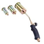 Multi Purpose Roofers Butane Gas Heating Brazing Blow Torch Weed Burner Plumbers Kit with 3 Heads, 25mm, 35mm & 50mm