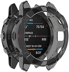 Tencloud Fundas compatibles con Garmin Fenix 6/Fenix 6 Pro/Sapphire Funda protectora de TPU suave para Fenix 6 Series (no para Fenix 6S y 6X) (negro)