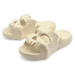 Cheval Skull Slide Sandals for Women Men Anti-Slip Cushioned Slippers EVA Thick Soft Slides Open Toe Slide on Indoor Outdoor Beach Pool Sandals Khaki, Khaki, 10-10.5 Women/8-8.5 Men