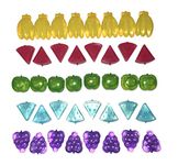 eMKay® Plastic Reusable Washable Assorted Fruit Shaped ICE Cubes (Pack of 40)