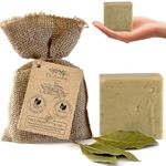 Dr.Ancient Aleppo Laurel Soap Bar, Natural Soap Bars Handcrafted the Traditional Way, Chemical-Free, Vegan, Used for Face Wash, Body Wash, Hand Cleansing and Daily Skin Care, Gentle Cleanser