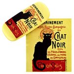 VON LILIENFELD Glasses Case Cat Chat Noir Present Cleaning Cloth Spectacle Cases Lightweight Stable Art