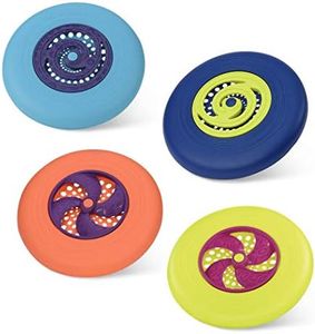 B. toys- Flying Disc Set – 4 Colorful Frisbees – Outdoor Sports & Games for Kids – Frisbee Set for Backyard, Park, Beach – Disc-Oh -4 Years +