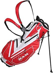 Ram Golf FX Lightweight Golf Stand Carry Bag, Red/White