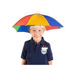 INFISPACE Boy's & Girl's Cap Headwear Umbrella Hat for Outdoor Sun Rain Protection (21 inches) (Pack of 2)