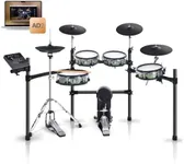 HAMPBACK ACE-530 Electric Drum Set with Double Layers Mesh Heads, Choke Cymbal, Independent Hi-hat Stand, Restore Authentic Drum Sound & Percussive Feel, Bluetooth Sound Module, Suit for Professional