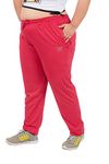 CUPID Plus Size Women's Regular Fit Track Pant PINK_3XL_Pink_XXX-Large