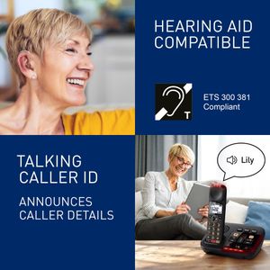Panasonic Amplified Cordless Phone – Big Button, Loud Volume, Answer Machine