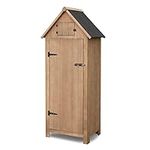 HOMMOW Wood Outdoor Storage Shed, 7