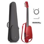 Enya Classical Nylon String Guitars Acoustic-Electric Carbon Fiber Travel Guitar NEXG 2N Smart Acustica Electric Guitarra for Adults with 50W Wireless Speaker, Thickened Gigbag, Footswitch(Red)