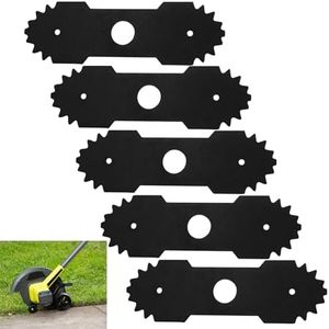 LIZEWEI 5 Pcs 638006008 Heavy Duty Durable Steel Edger Blades (9 inch) for Ryobi Trimmer Edger P2300A P2310, Replacement Sharpen Edging Blades with Teetch 638006007