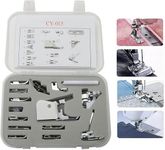 15 Piece Universal Sewing Machine Presser Walking Feet Kit - OEM Suitable for Babylock Janome Brother New Home Singer Kenmore Simplicity Elna Toyota Necchi