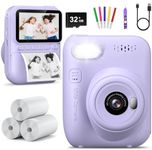 Hangrui Kids Camera Instant Print - Toddler Camera for Creative Exploration Ideal Kids Digital Camera, Birthday Gift for 3-12 Year Old Girls Boys, Fun Toy for Ages 3-12 with 32GB Card