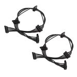 Cable Matters (2 Pack) 15 Pin SATA to 4 SATA Power Splitter Cable - 18 Inches-Black