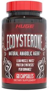 Huge Supplements, Natural Ecdysterone Anabolic Agent, Increases Lean Muscle Mass, Exercise Performance, Strength and Protein Synthesis, Formulated for Enhanced Absorption (60 Capsules)