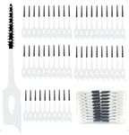 300 Pieces Dual-Use Interdental Brushes Soft Silicone, Disposable Dental Picks,Premium Dental Floss Picks for Effective Teeth Cleaning (300pcs Black)