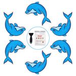 Secopad Non Slip Dolphin Bathtub Stickers, 20 PCS Adhesive Kids Anti Slip Decal Threads for Shower and Bath Tub with Premium Scraper