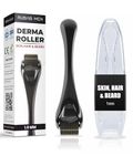 Rubab Men 1mm Derma Roller for Hair Growth | 540 Titanium Alloy Needles Activates Collagen & Follicles Growth Thereby Boosting Hair Regrowth & Better Facial Skin Tone | Comes with Travel Case