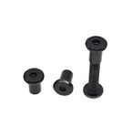 binifiMux 10-Pack Black M8 30mm Countersunk Rivet Socket Cap Connecting Bolts Cap Nuts Assortment Kit for Furniture Connecting