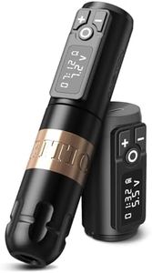 Ambition Soldier Rotary Battery Pen with Extra Battery Tattoo Cartridge Machine 2400mAh Wireless Power Japan Coreless Motor Digital LED Display Tattoo Equipment Supply for Professional Tattoo Artists