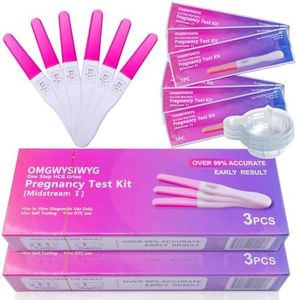 OMGWYSIWYG Pregnancy Test Early HCG Detection Sticks Over 99% Accuracy Home Pregnancy Test Individually Packed (6 Counts)