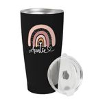 Yipaidel Stainless Steel Vacuum Insulated Tumblers Lids Mug, Double Wall Water Cup for Home, Office, Kitchen Outdoor Ideal for Ice Drinks or Hot Beverage-Auntie Rainbow 20 OZ
