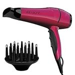 Revlon RVDR5191F Ionic Technology Ceramic Hair Dryer with Diffuser, Ionic, 3 Heat/2 Speed Settings, Powerful, Fast Drying, Less Frizz, Pink