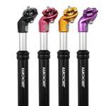 DJC Bike Suspension Seatpost Shock Absorber Damper Post 27.2 30.9 31.6 mm, Lightweight Aluminum Body(Black Head,31.6mm)