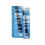 Keto CAN Ketone Test Strips, 100 Test Strips, Made in UK, Aluminium Tube, IVD Certified Lab Grade, Reagent Strips for Urinalysis